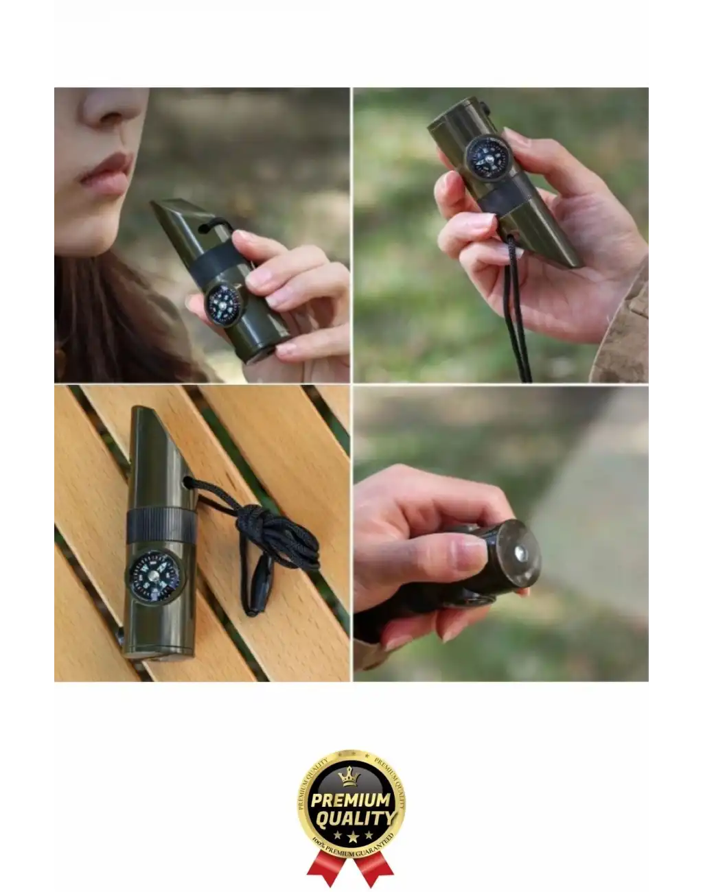 #Düdük Fener Pusula Sinyal Güvenlik Hayatta Kalma Kamp Deprem Outdoor 7si 1 Arada Acil Durum Düdüğü