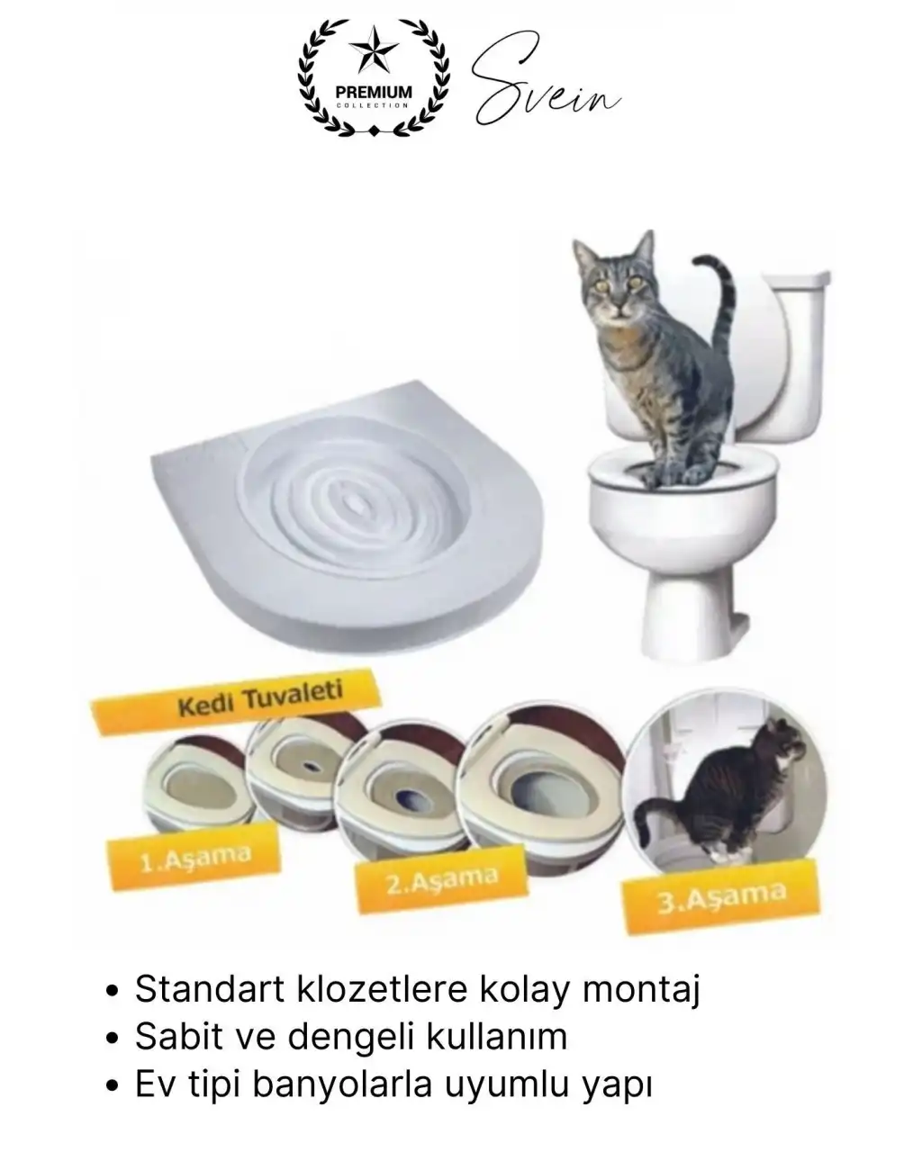 #Kedi Kedi Klozet Alıştırma Seti WC Uyumlu Kum Kabı Tuvalet Eğitim Aparatı Yavru & Yetişkin İçin