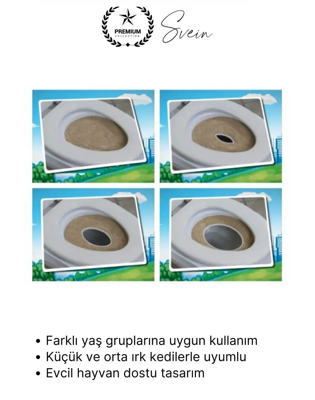 #Kedi Kedi Klozet Alıştırma Seti WC Uyumlu Kum Kabı Tuvalet Eğitim Aparatı Yavru & Yetişkin İçin