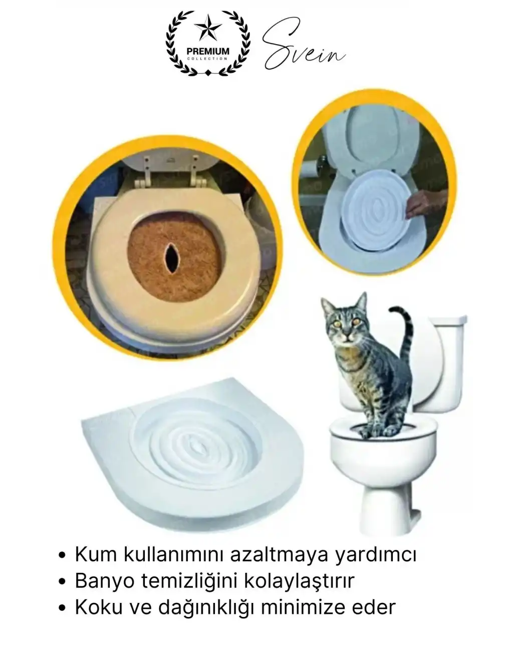#Kedi Kedi Klozet Alıştırma Seti WC Uyumlu Kum Kabı Tuvalet Eğitim Aparatı Yavru & Yetişkin İçin