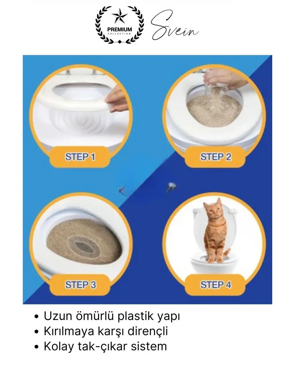 #Kedi Kedi Klozet Alıştırma Seti WC Uyumlu Kum Kabı Tuvalet Eğitim Aparatı Yavru & Yetişkin İçin