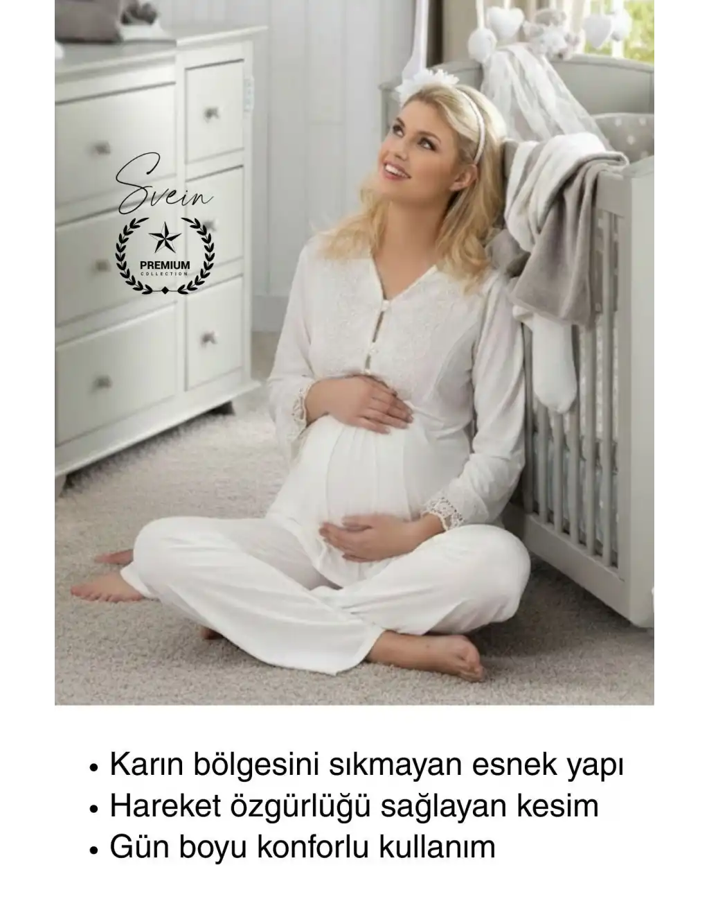 #Pijama Ekru Lohusa Pijama Takımı Hamile ve Doğum Sonrası Anne Adayları için Rahat Yumuşak Şık Sade