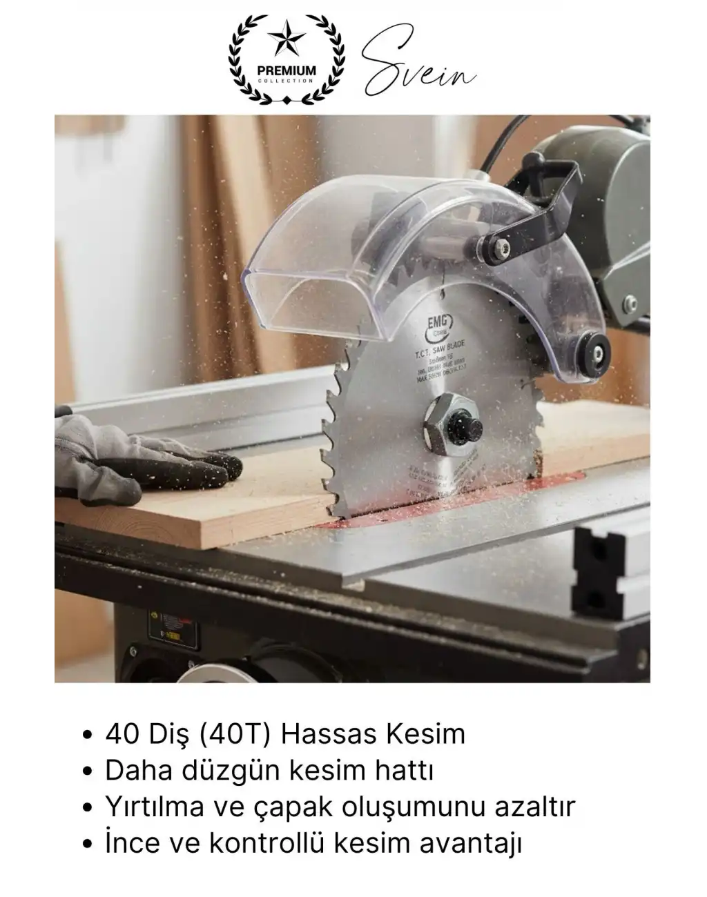 #DaireTestere 180 mm 40 Diş Ahşap Kesim Daire Testere Diski MDF ve Sunta İçin Profesyonel Hassas 40T