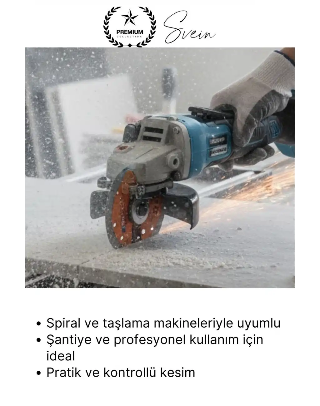 #ElmasTestere 115 mm Turbo Elmas Kesim Diski Spiral Uyumlu Beton Seramik Mermer Taş Granit Fayans