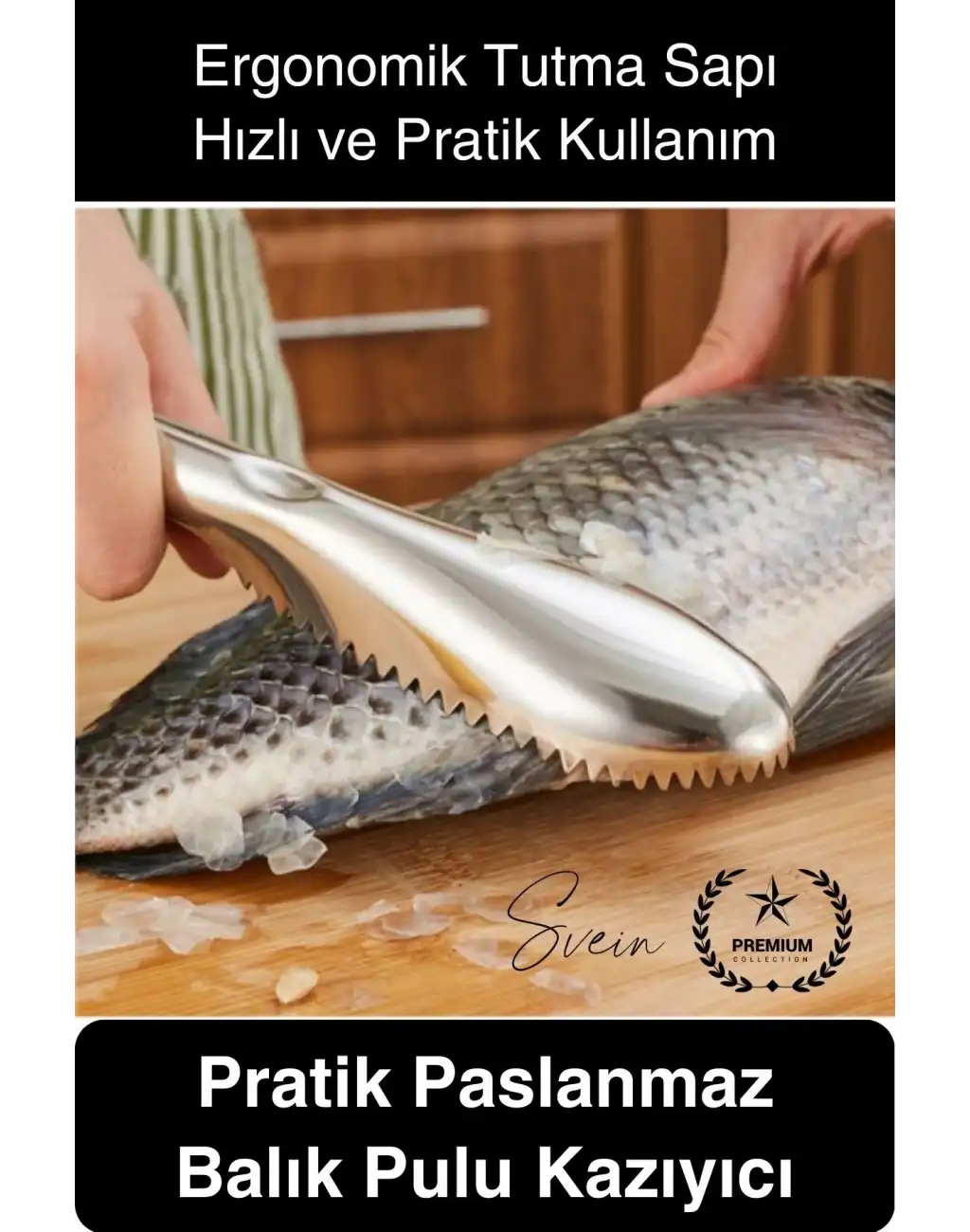 #Balık Pratik Balık Pulu Kazıyıcı El Aparatı Temizleme Aleti Paslanmaz Kolay Hızlı Hijyenik