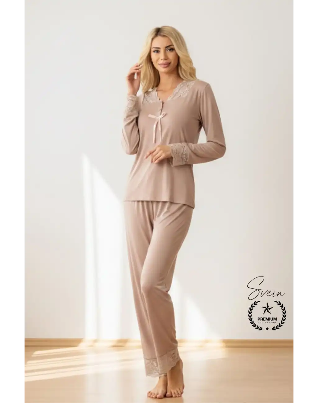 #Pijama Vizon Penye Kadın Pijama Takımı Rahat Ev Giyim Günlük ve Çeyizlik Nefes Alabilen Yumuşak