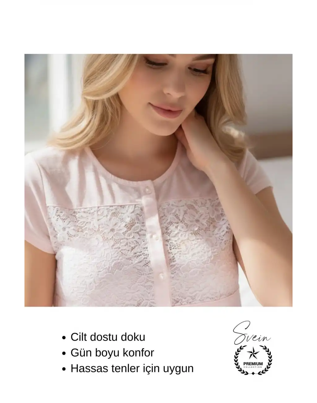 #Pijama Pudra Penye Kadın Pijama Takımı Rahat Ev Giyim Günlük ve Çeyizlik Nefes Alabilen Yumuşak