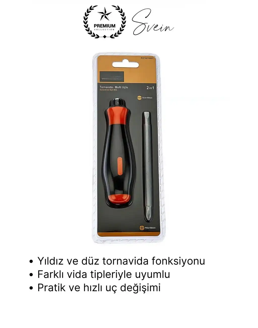 #Tornavida 2 in 1 Çift Taraflı Yıldız Düz Tornavida Kompakt 2 Fonksiyonlu Ev ve Tamir İşleri İçin