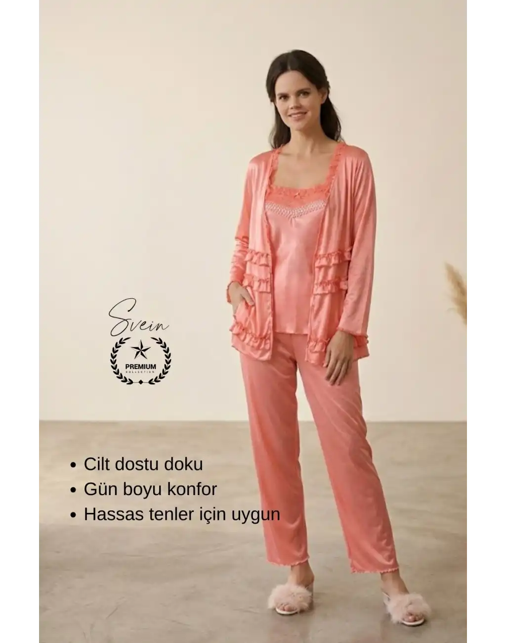 #Pijama Nar Çiçeği Kadın Pijama Takımı Rahat Ev Giyim Günlük ve Çeyizlik Nefes Alabilen Yumuşak