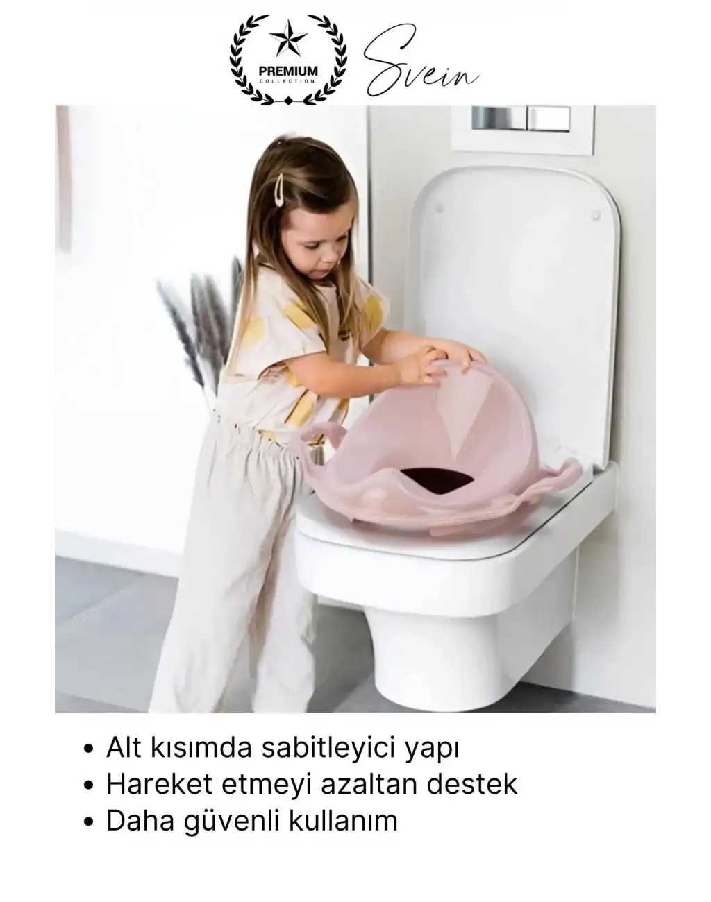 #Klozet Pembe Kulplu Klozet Küçültücü Çocuk Adaptörü Tuvalet Eğitimi İçin Kaymaz Oturağı Küçültücü