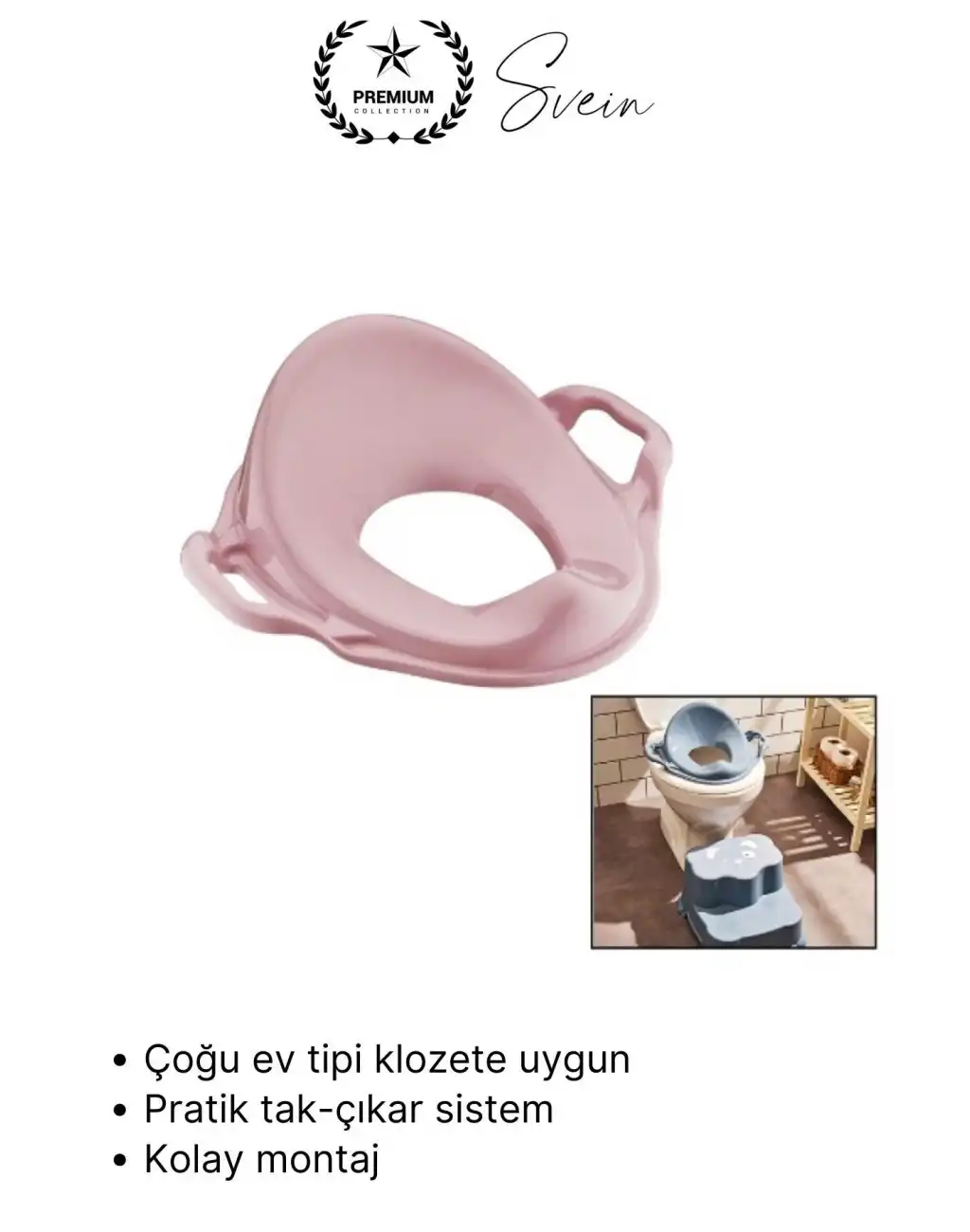 #Klozet Pembe Kulplu Klozet Küçültücü Çocuk Adaptörü Tuvalet Eğitimi İçin Kaymaz Oturağı Küçültücü