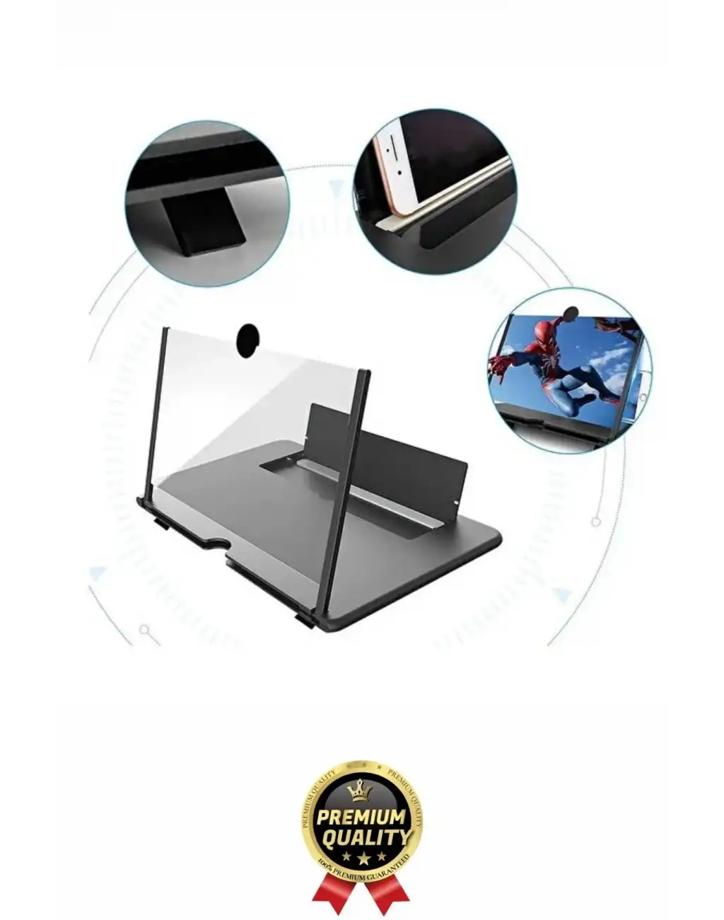 #EkranBüyüteci Katlanabilir Taşınabilir Tasarım Göz Korumalı Şeffaf Telefon 12 İnç Net Büyük Ekran