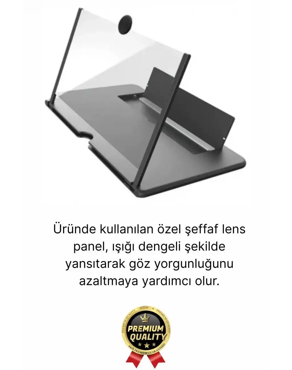 #EkranBüyüteci Katlanabilir Taşınabilir Tasarım Göz Korumalı Şeffaf Telefon 12 İnç Net Büyük Ekran