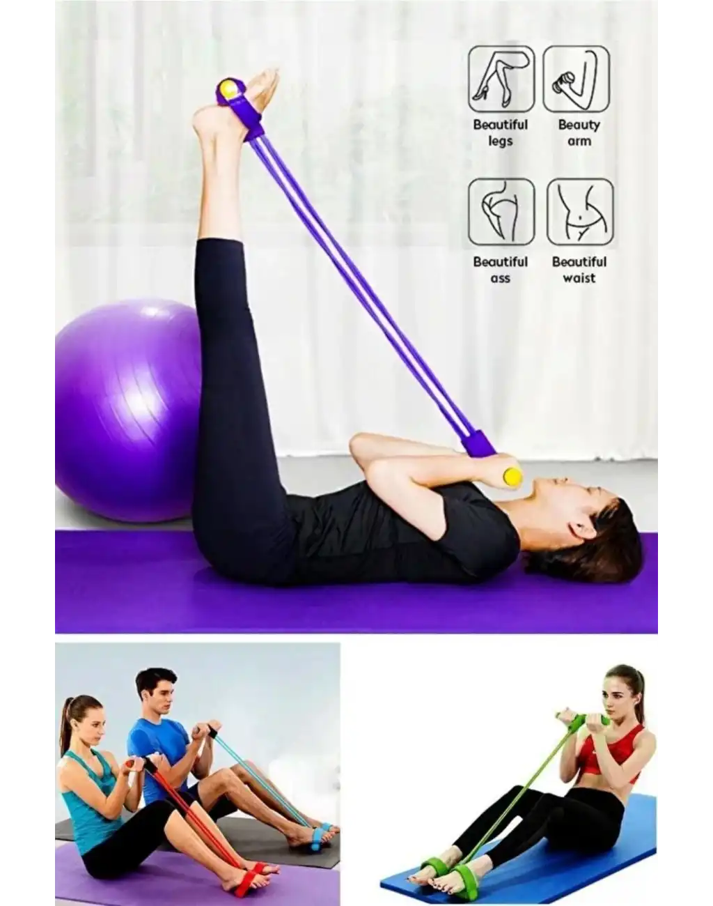 #Trimmer Karın Kol Kalça Tüm Vücut Şekillendirme Fitness Trimmer Egzersiz Spor Aleti Direnç Yayı