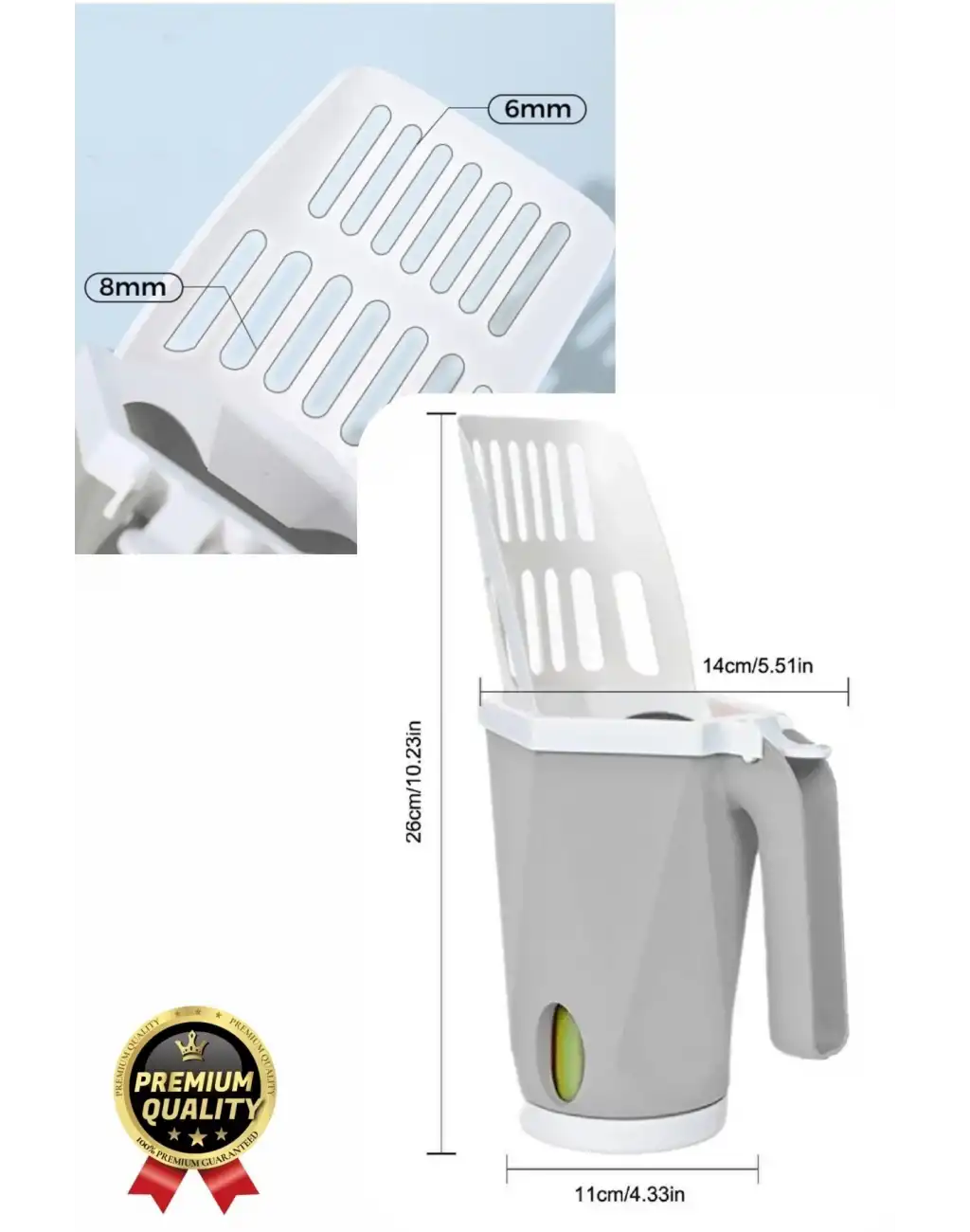 #KumKüreği Pratik Hızlı Hijyenik Ergonomik Tutma Saplı Torbalı Hazneli Elekli Kedi Kumu Küreği