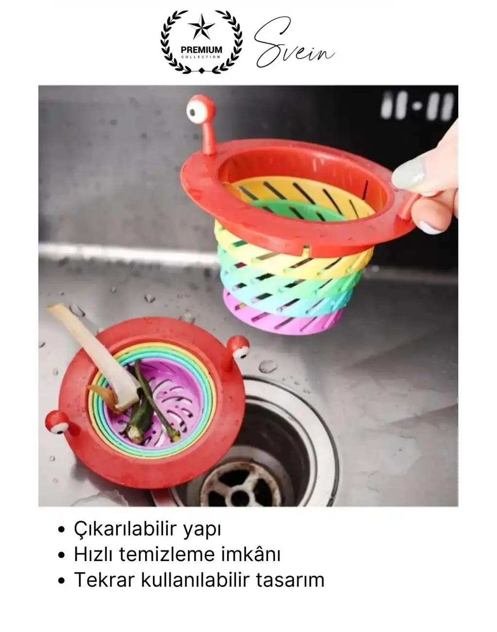 #Süzgeç 6 Kademeli Lavabo Gider Süzgeci Tıkanıklık Önleyici Filtre Mutfak ve Banyo İçin Hijyenik