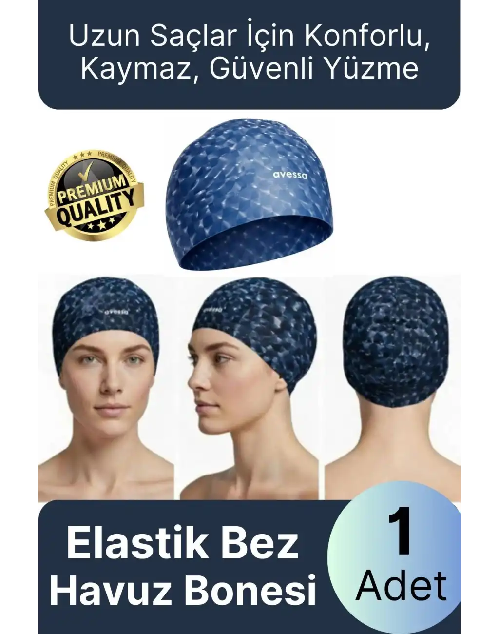 #Bone Konforlu Tasarım Su Geçirmez Kaymaz Spor Yüzücü Havuz Deniz Şapkası Elastik Bez Yüzme Bonesi