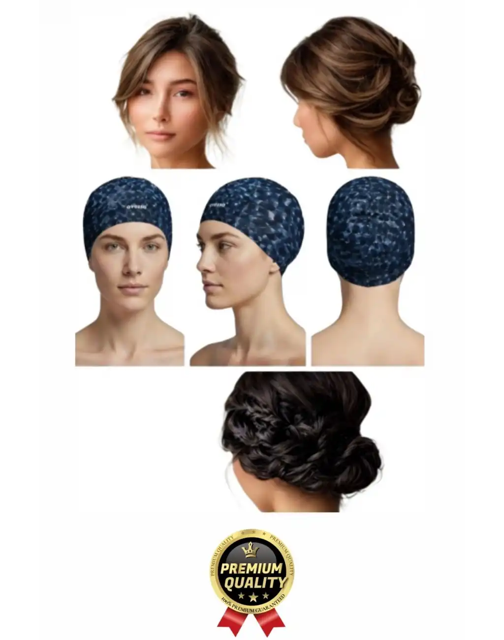 #Bone Konforlu Tasarım Su Geçirmez Kaymaz Spor Yüzücü Havuz Deniz Şapkası Elastik Bez Yüzme Bonesi