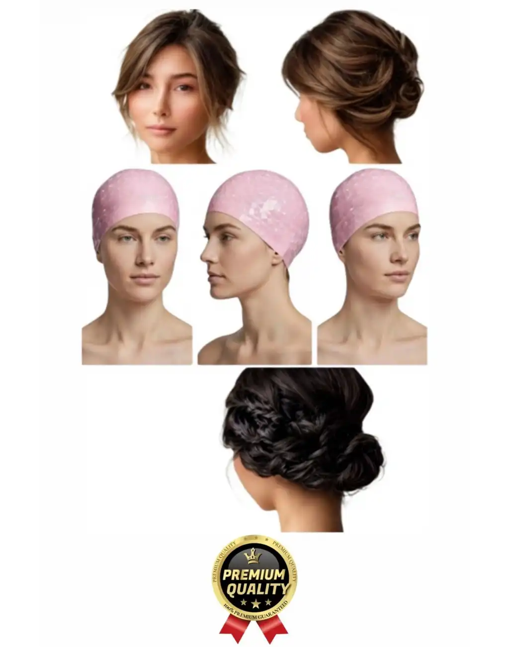 #Bone Konforlu Tasarım Su Geçirmez Kaymaz Spor Yüzücü Havuz Deniz Şapkası Elastik Bez Yüzme Bonesi