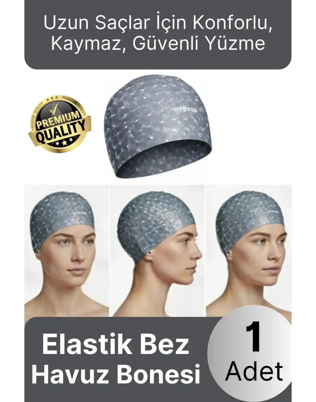 #Bone Konforlu Tasarım Su Geçirmez Kaymaz Spor Yüzücü Havuz Deniz Şapkası Elastik Bez Yüzme Bonesi