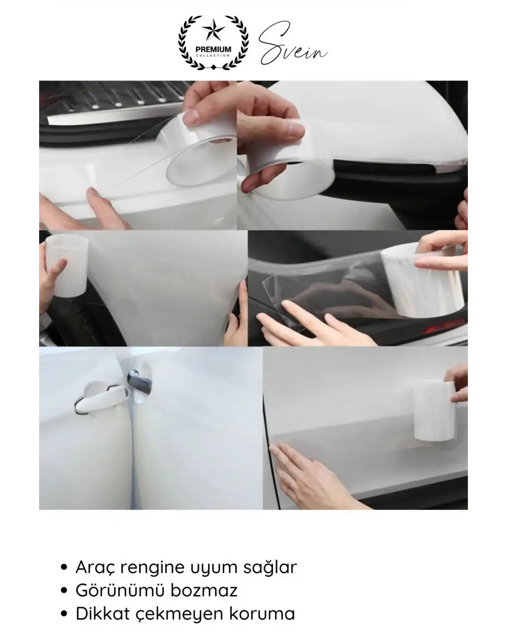 #KapıKoruma 3 Adet 3 Metre Oto Kapı Çizik Önleyici Şeffaf Koruma Bandı Darbe Koruyucu İz Bırakmaz