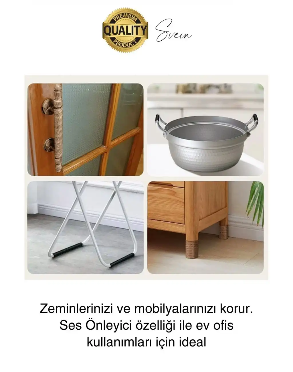 Özel Üretim 4,5 mt Zemin Koruyucu Ses Önleyici Keçe Bant Mobilya Eşya Ayağı Çizilmelere Karşı Koruma