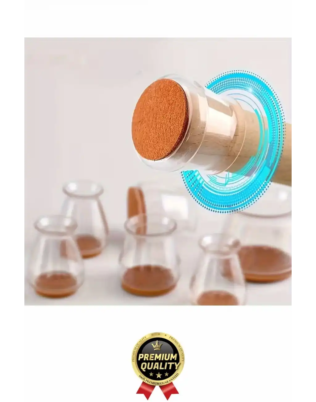 #Sandalye Sessiz Sürtünme Çizilme Önleyici Keçeli Şeffaf Silikon Sandalye Ayak Koruma Pedi 4 Adet