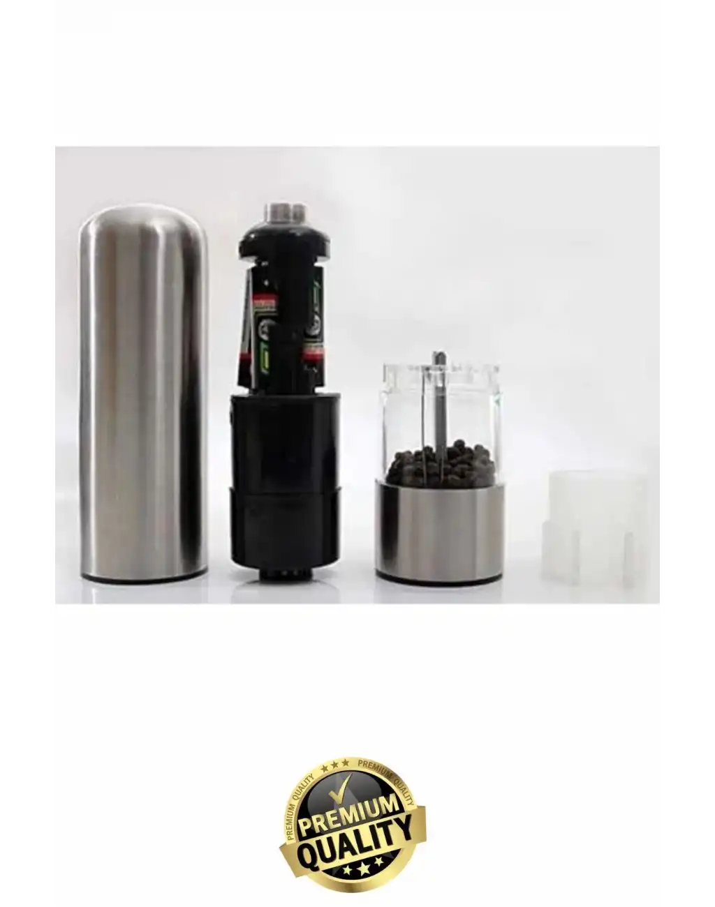 #Değirmen Pratik Mutfak Taze Zahmetsiz Pilli Otomatik Tuz Karabiber Baharat Çekme Değirmeni Öğütücü