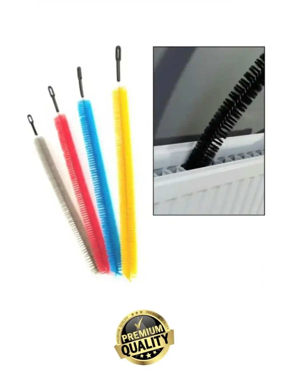 #Fırça Pratik Temizlik Toz Kir Arındırma Uzun Esnek Gövde Kalorifer Peteği Temizleme Fırçası 60 cm