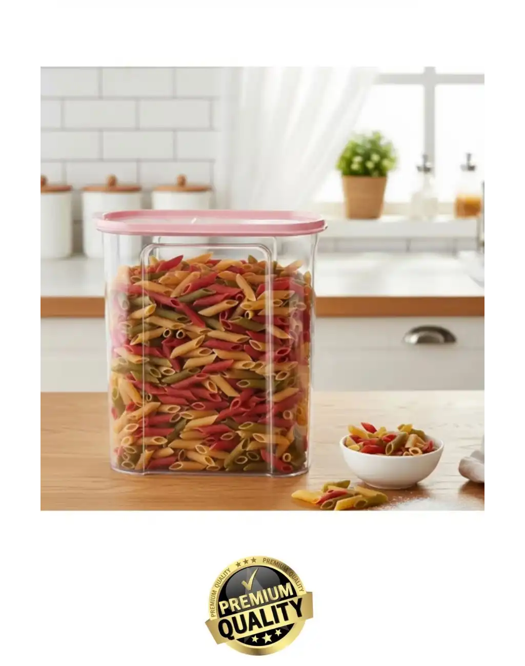 #SaklamaKabı Mutfak Düzeni Organizer Kapaklı Dayanıklı Şeffaf Kuru Gıda Erzak Saklama Kabı 4 Lt