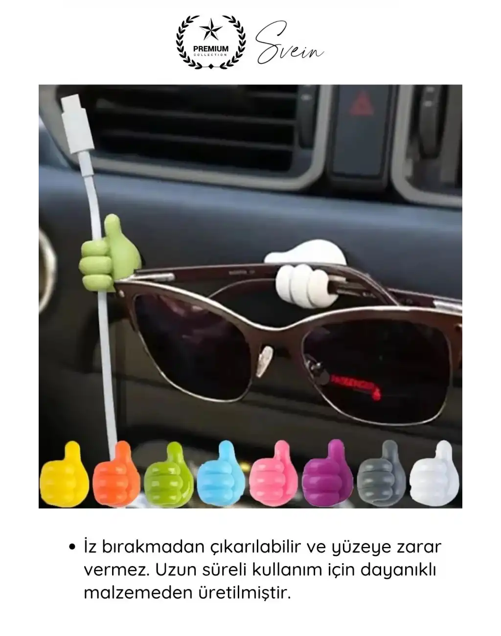 #KabloDüzenleyici 5li Renkli Başparmak Kablo Tutucu Yapışkanlı Organizer Düzenleyici Askı Aparatı