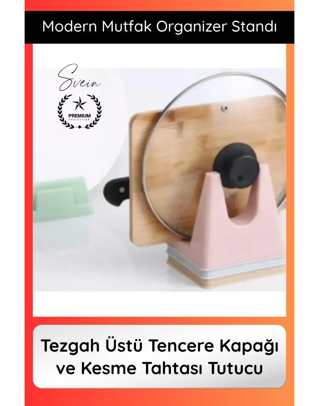 #Organizer Mutfak Organizer Tencere Kapağı ve Kesme Tahtası Standı Tezgah Üstü Kapak Tutucu Modern