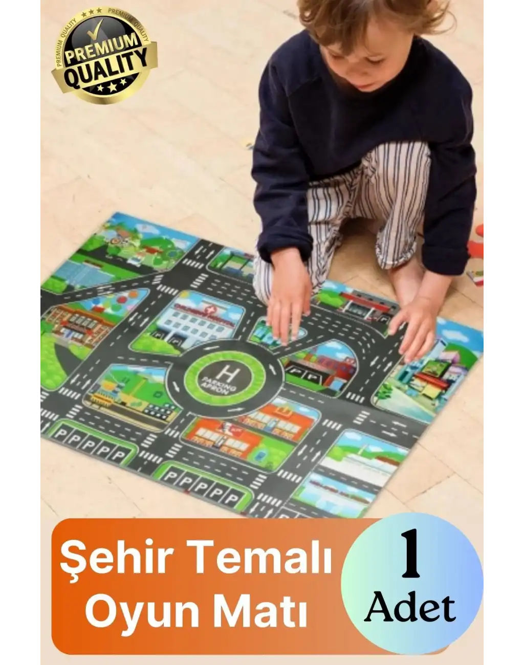 #OyunMatı Eğitici Araba Yolu Deseni Halı Hayal Gücü Keşfetmek Mutlu Eğlenceli Şehir Temalı Oyun Matı