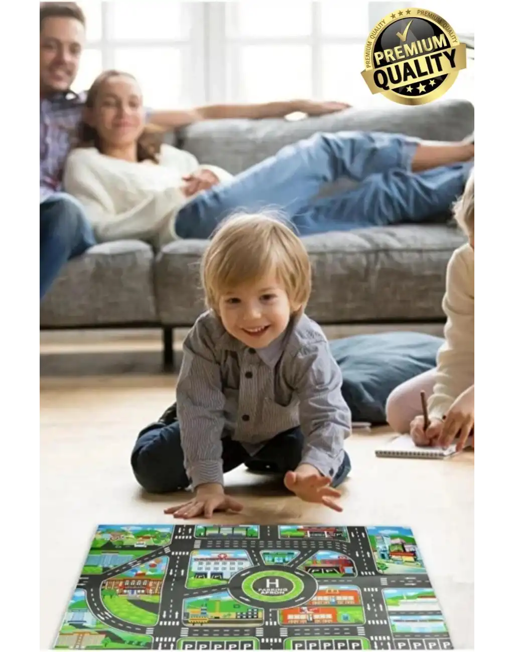 #OyunMatı Eğitici Araba Yolu Deseni Halı Hayal Gücü Keşfetmek Mutlu Eğlenceli Şehir Temalı Oyun Matı