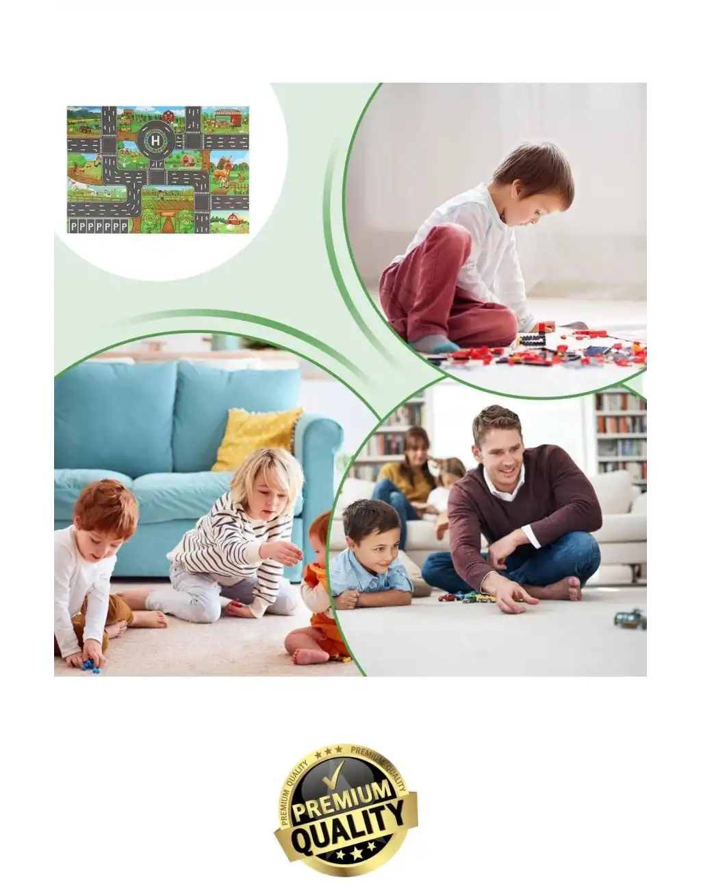 #OyunMatı Eğitici Araba Yolu Deseni Halı Hayal Gücü Keşfetmek Mutlu Eğlenceli Şehir Temalı Oyun Matı