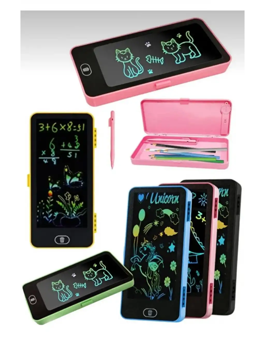 #Tablet Pratik Eğitici Eğlenceli Not Alma Yazı Tableti Özel Kalemli LCD Dokunmatik Ekranlı Kalemlik