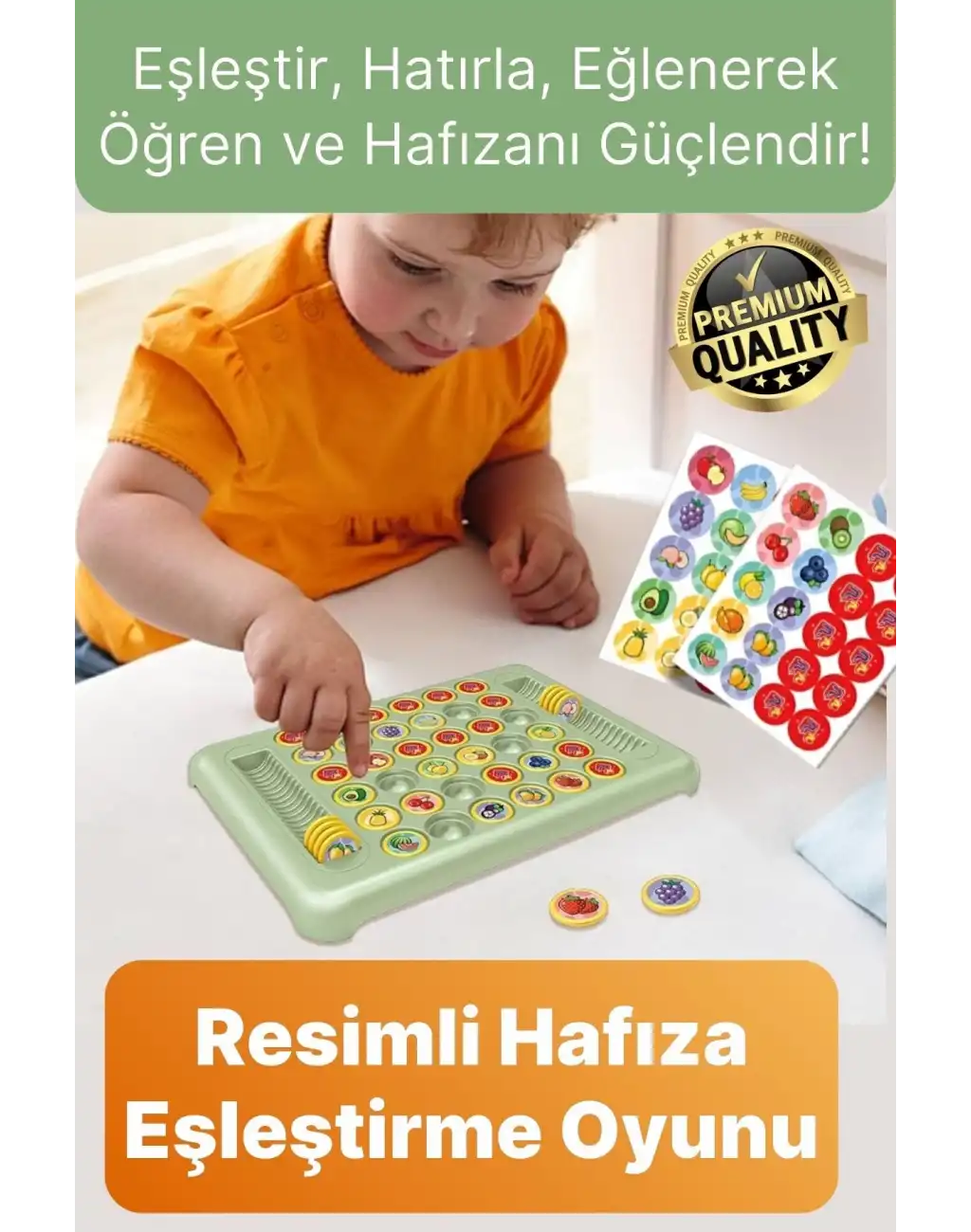 #Oyun Odaklanma Dikkat Çocuk Aile Meyve Temalı Renkli Eğitici Eğlenceli Hafıza Eşleştirme Oyunu