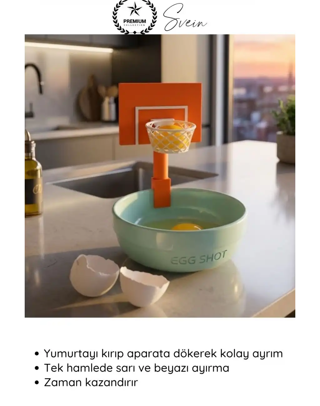 #Yumurta Basket Potası Şeklinde Yumurta Ayırıcı Aparat Pratik Sarı ve Beyaz Ayırma Aparatı Kolay