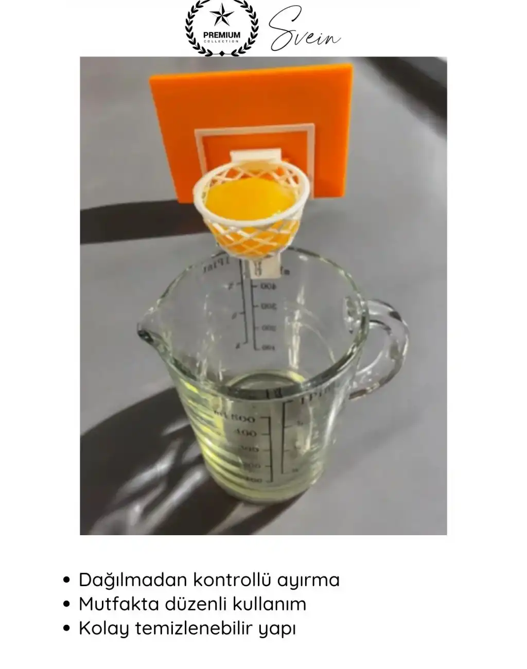 #Yumurta Basket Potası Şeklinde Yumurta Ayırıcı Aparat Pratik Sarı ve Beyaz Ayırma Aparatı Kolay