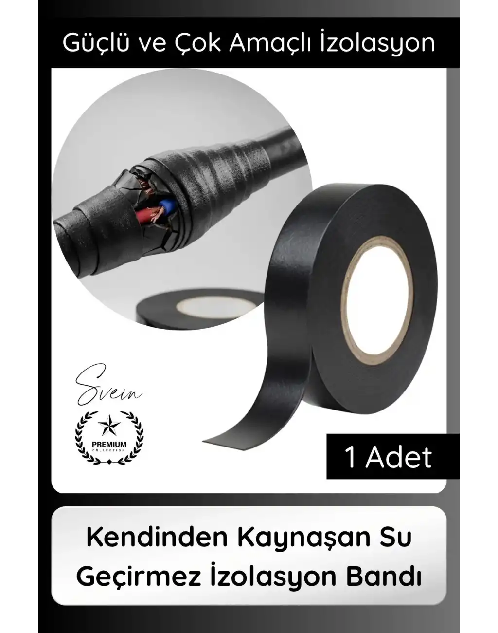 #EriyenBant 20mmx3m Su Geçirmez Eriyen Bant Kendinden Kaynaşan İzolasyon Bandı Suya Dayanıklı 1 Ad.