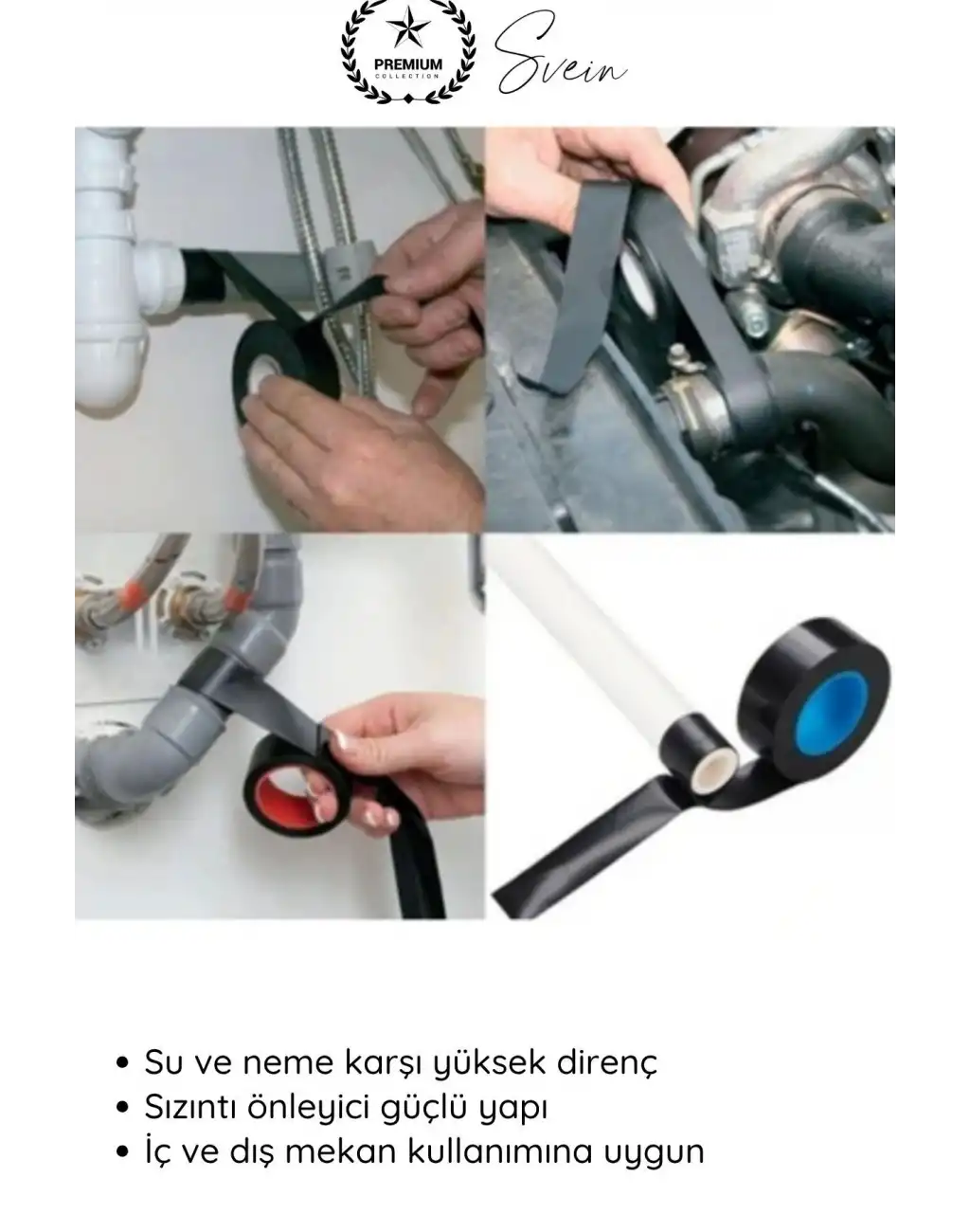 #EriyenBant 20mmx3m Su Geçirmez Eriyen Bant Kendinden Kaynaşan İzolasyon Bandı Suya Dayanıklı 5 Ad.