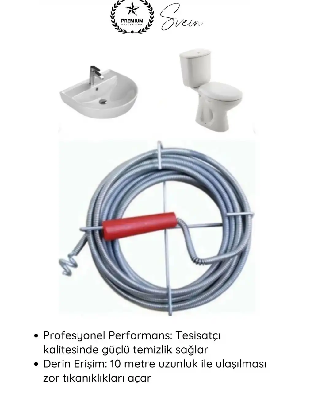 #KanalAçıcı Kanal Açma Sustası 10 m 13 mm Profesyonel Lavabo Gider Açıcı Spirali Güçlü Temizlik