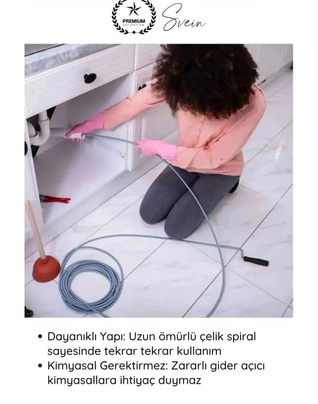 #KanalAçıcı Kanal Açma Sustası 10 m 13 mm Profesyonel Lavabo Gider Açıcı Spirali Güçlü Temizlik