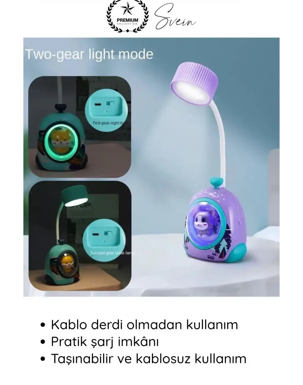 #MasaLambası USB Şarjlı LED Mini Masa Lambası Çocuklar İçin Hayvan Figürlü Pet Kabin Sevimli