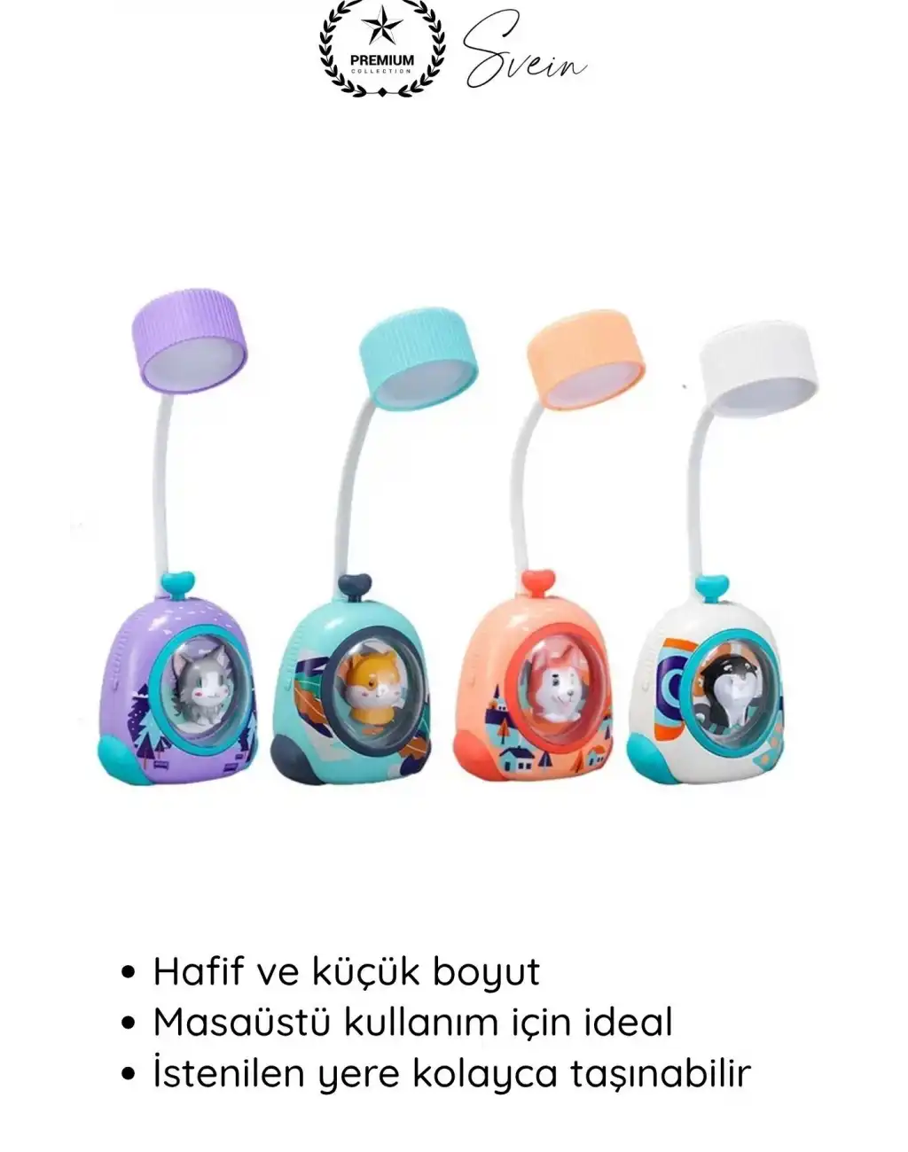 #MasaLambası USB Şarjlı LED Mini Masa Lambası Çocuklar İçin Hayvan Figürlü Pet Kabin Sevimli