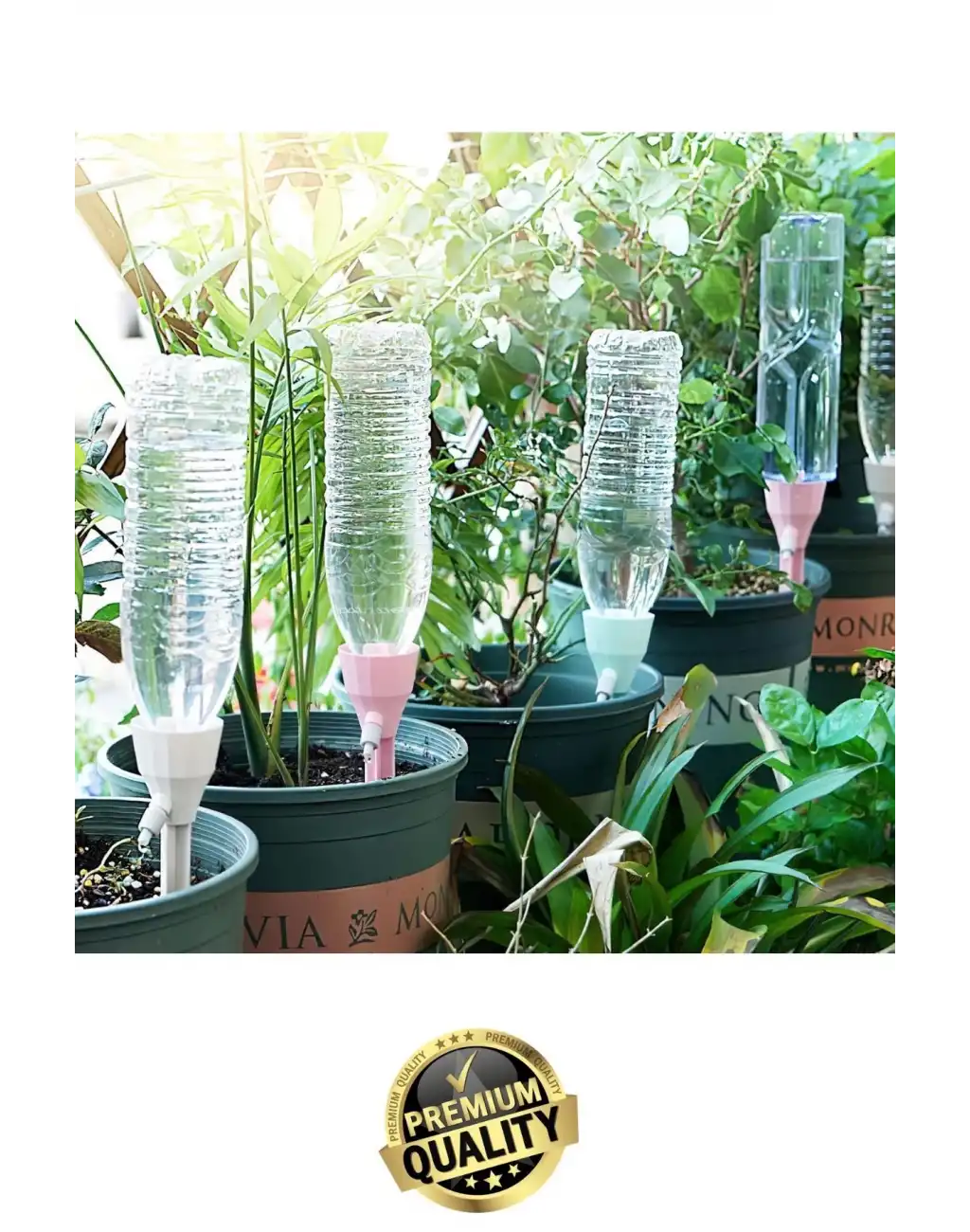 #Bitki Kontrollü Düzenli Damlatma Ayarlanır Başlık Pet Şişe Uyumlu 3lü Otomatik Bitki Sulama Aparatı