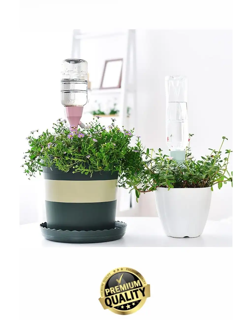 #Bitki Kontrollü Düzenli Damlatma Ayarlanır Başlık Pet Şişe Uyumlu 3lü Otomatik Bitki Sulama Aparatı