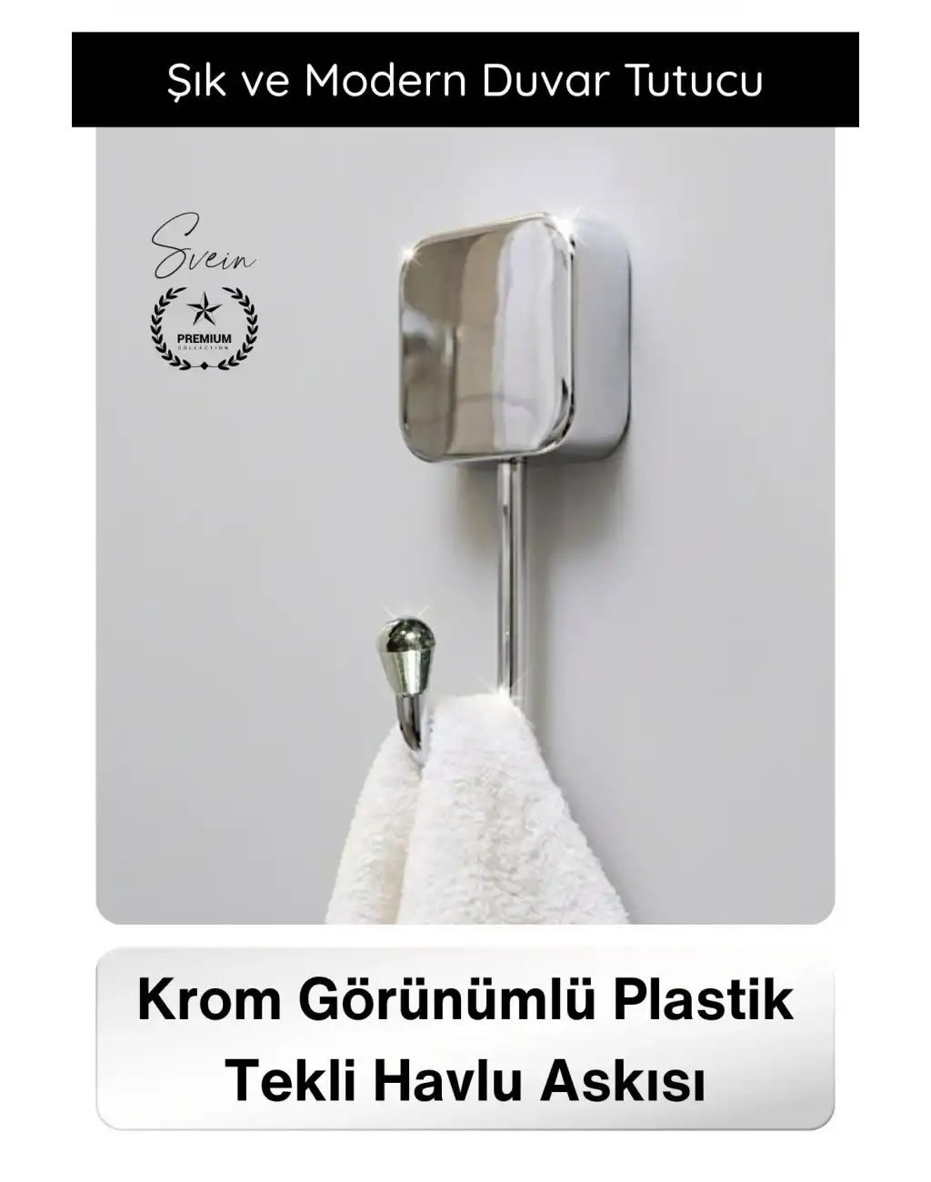#Askı Krom Görünümlü Plastik Tekli Havlu Askısı Banyo Mutfak Duvar Askı Havlu Tutucu Duvara Monte Şık ve Modern Minimal Paslanmaz Fonksiyonel Fayans Üzeri Havluluk Sağlam Dayanıklı Uzun Ömürlü