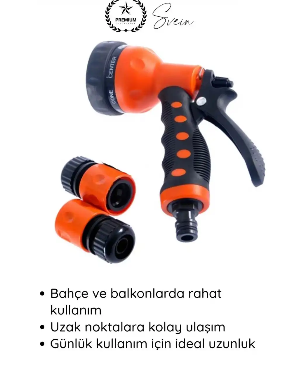 #SulamaSeti 8 Metre Bahçe Hortumu Seti 7 Kademeli Sulama Tabancası ve Standlı Komple Set Pratik Kullanışlı Balkon Teras Garaj Araba Yıkama İçin İdeal Uzun Dayanıklı Portatif Yer Kaplamaz Kolay