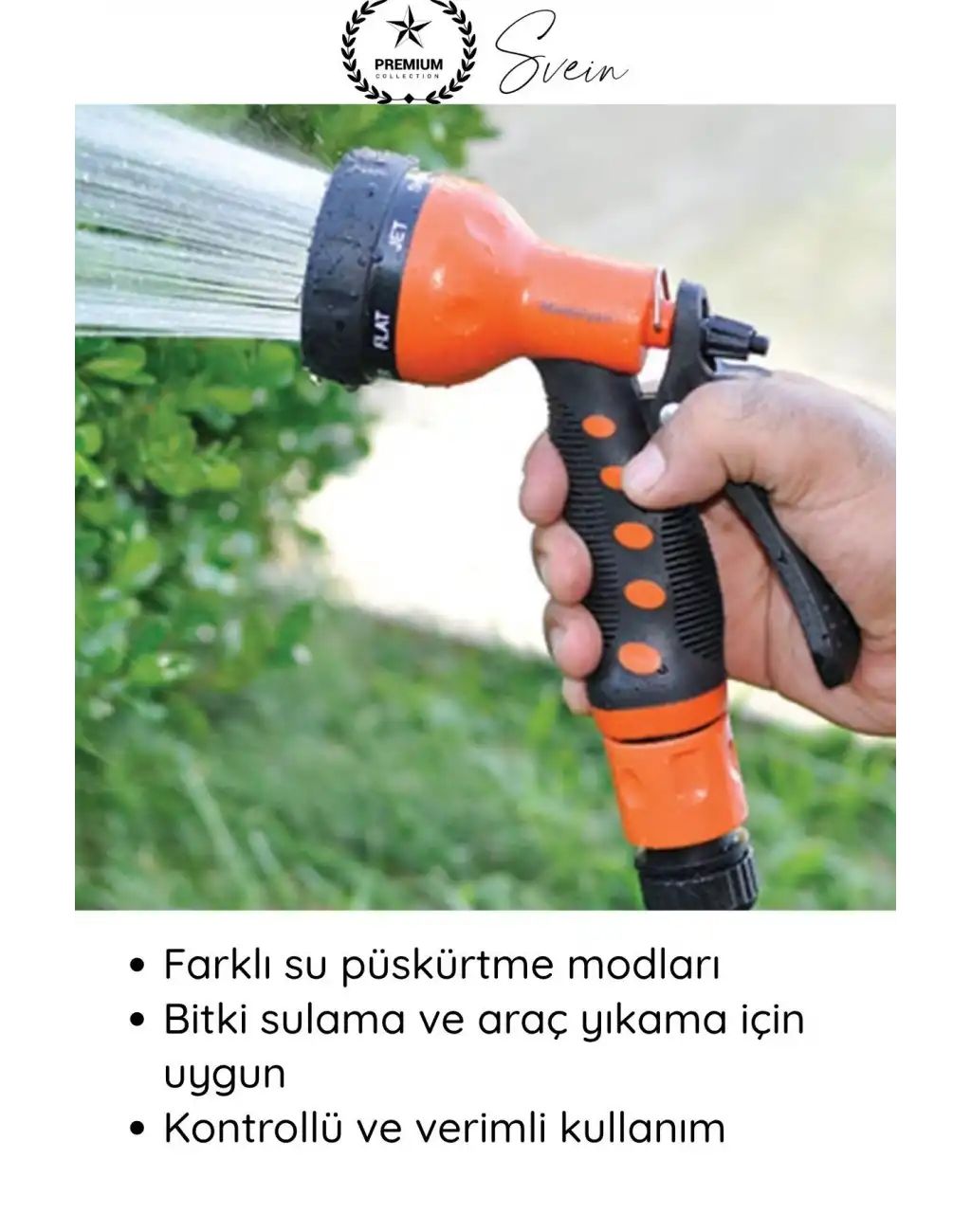 #SulamaSeti 8 Metre Bahçe Hortumu Seti 7 Kademeli Sulama Tabancası ve Standlı Komple Set Pratik Kullanışlı Balkon Teras Garaj Araba Yıkama İçin İdeal Uzun Dayanıklı Portatif Yer Kaplamaz Kolay